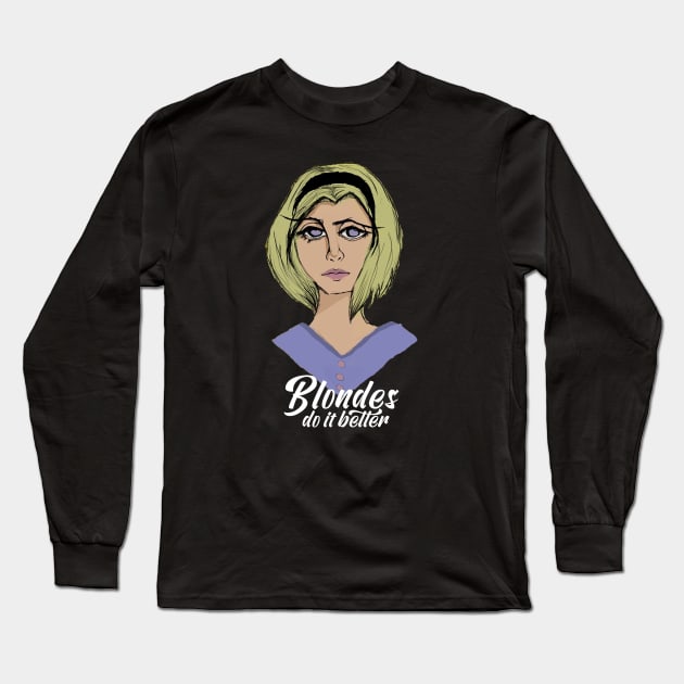 Blonde do it better Long Sleeve T-Shirt by bubble_designer